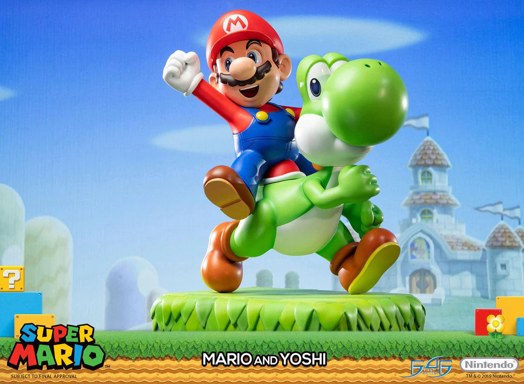 Super Mario First 4 Figures Mario and Yoshi SMMAYST SMMAYEX Licensed Resin Statue