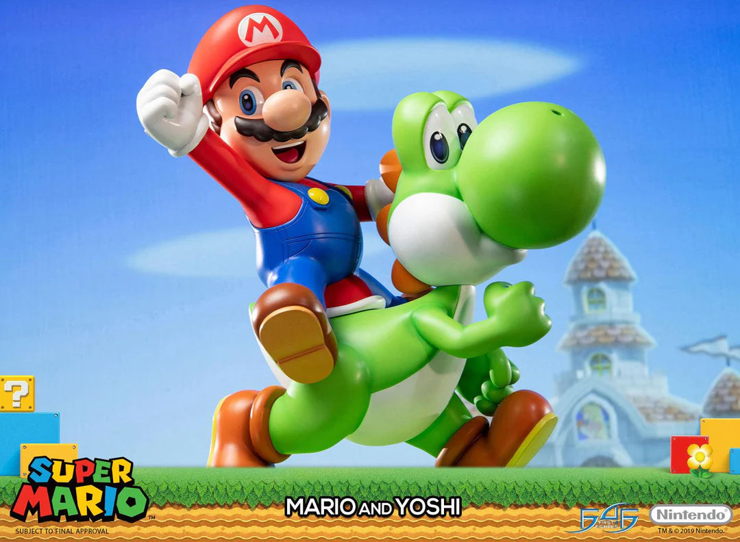 Super Mario First 4 Figures Mario and Yoshi SMMAYST SMMAYEX Licensed Resin Statue