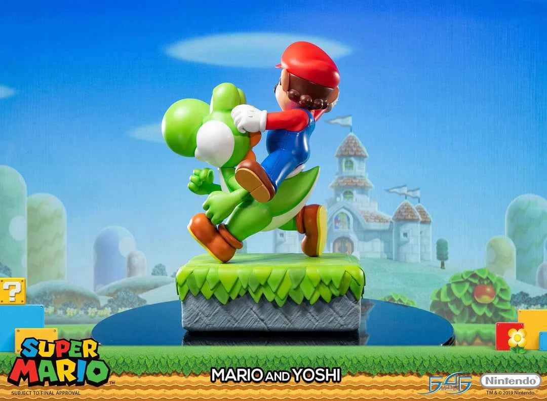 Super Mario First 4 Figures Mario and Yoshi SMMAYST SMMAYEX Licensed Resin Statue