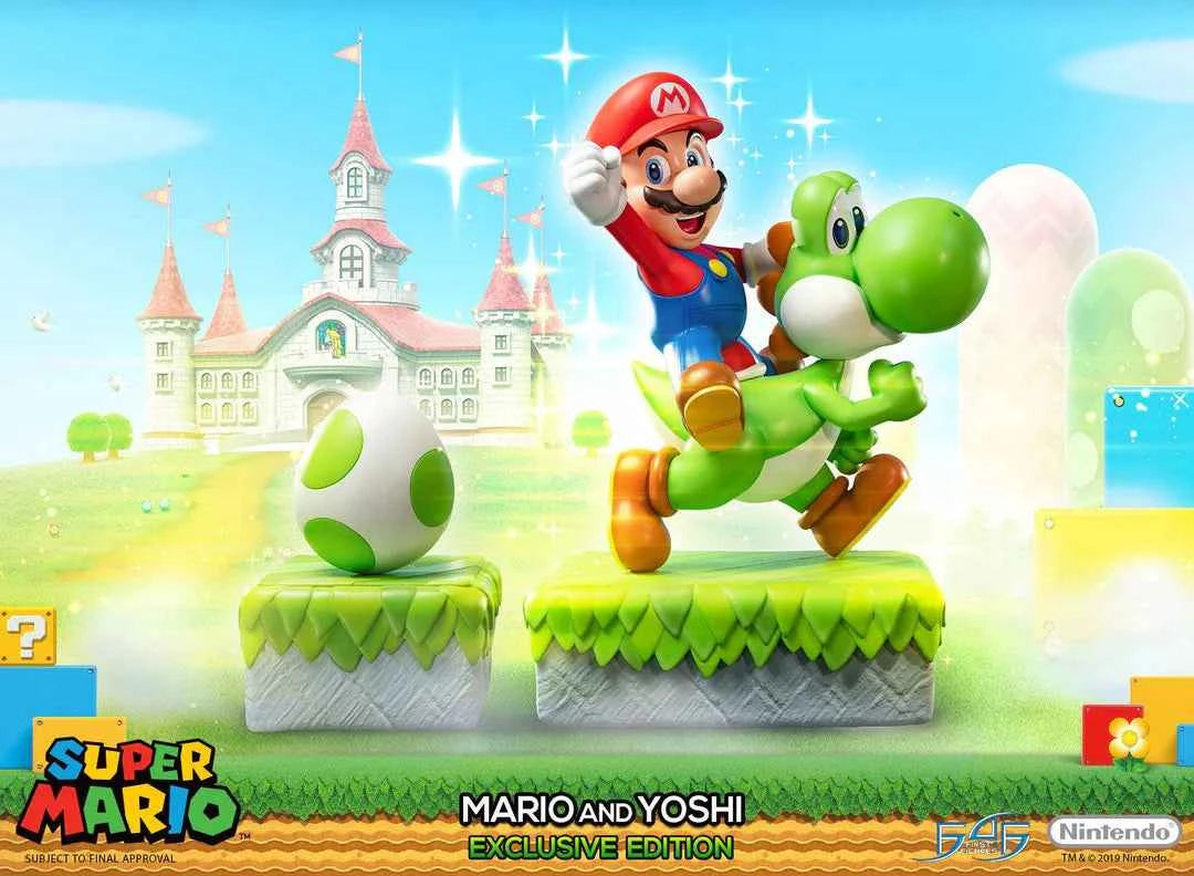 Super Mario First 4 Figures Mario and Yoshi SMMAYST SMMAYEX Licensed Resin Statue
