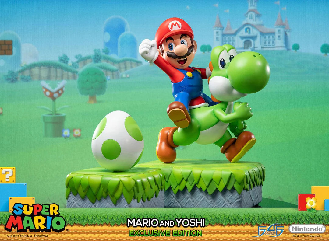 Super Mario First 4 Figures Mario and Yoshi SMMAYST SMMAYEX Licensed Resin Statue
