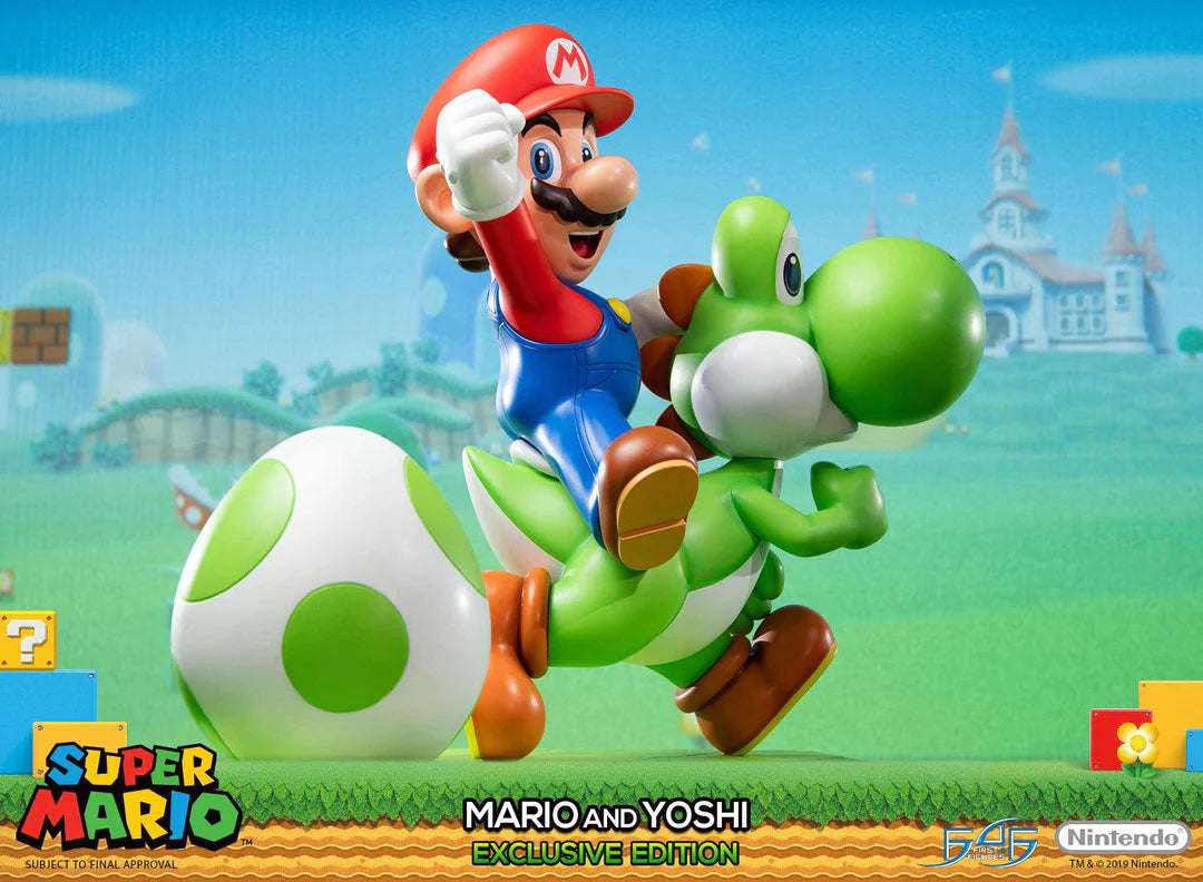 Super Mario First 4 Figures Mario and Yoshi SMMAYST SMMAYEX Licensed Resin Statue