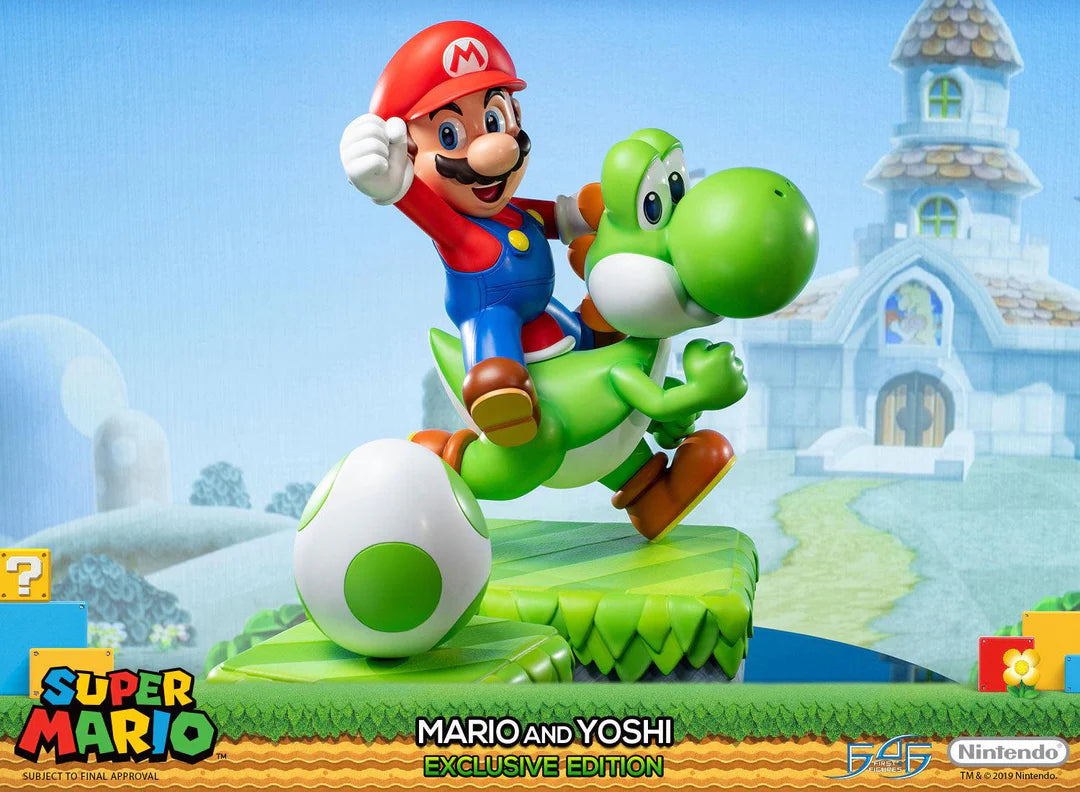 Super Mario First 4 Figures Mario and Yoshi SMMAYST SMMAYEX Licensed Resin Statue