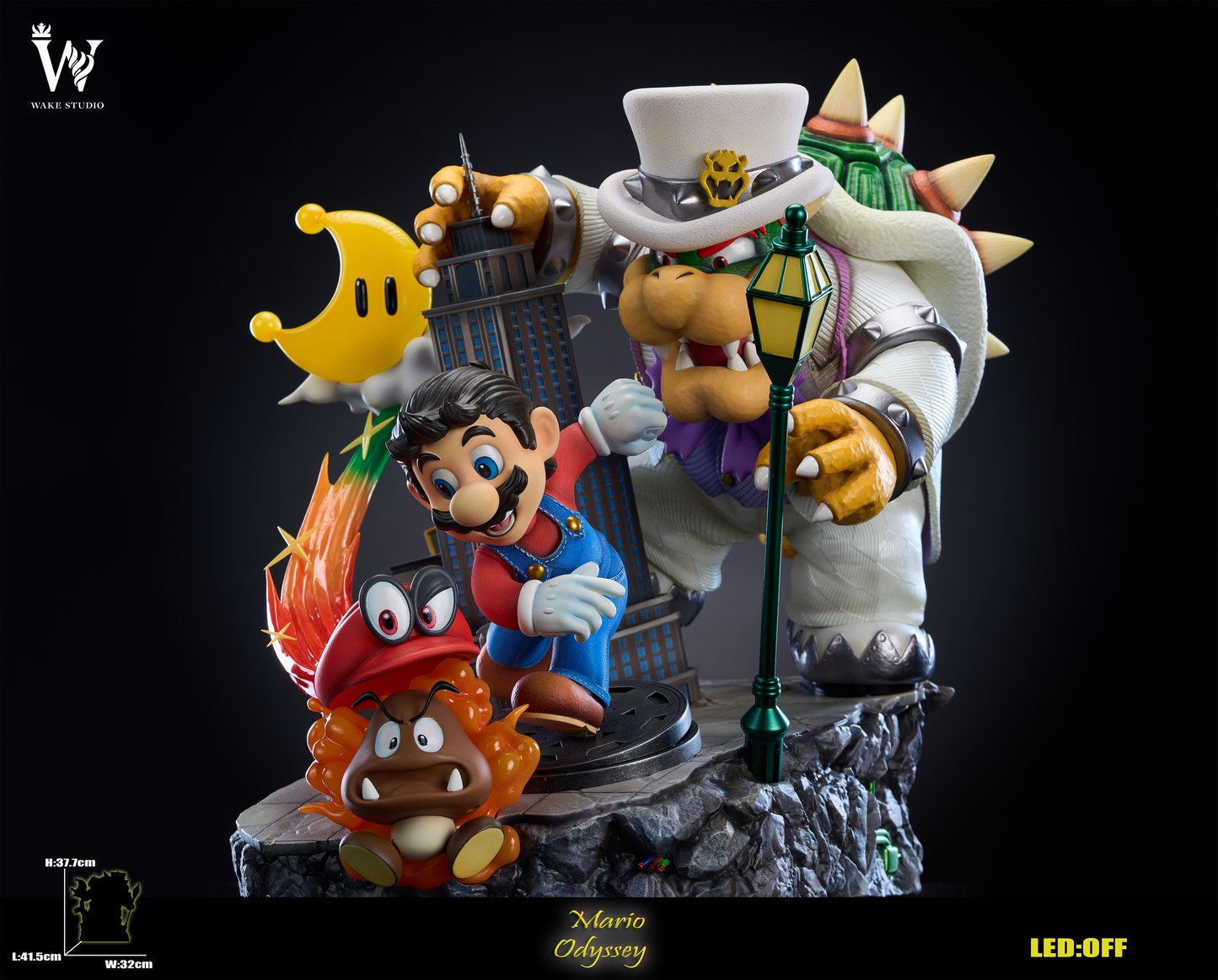 Super Mario Wake Studio Mario Odyssey Resin Statue
