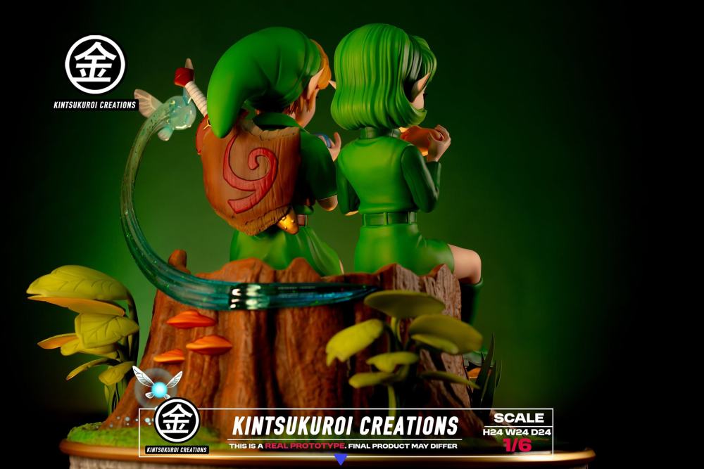 The Legend of Zelda Kintsukuroi Creations Link & Saria Diorama Resin Statue