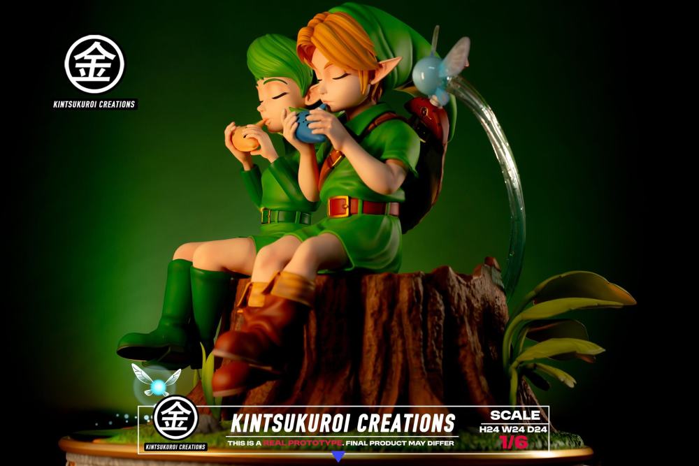 The Legend of Zelda Kintsukuroi Creations Link & Saria Diorama Resin Statue