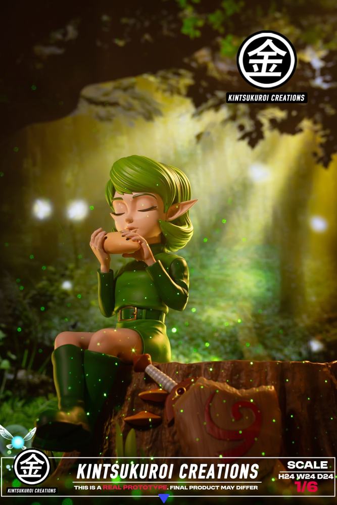 The Legend of Zelda Kintsukuroi Creations Link & Saria Diorama Resin Statue