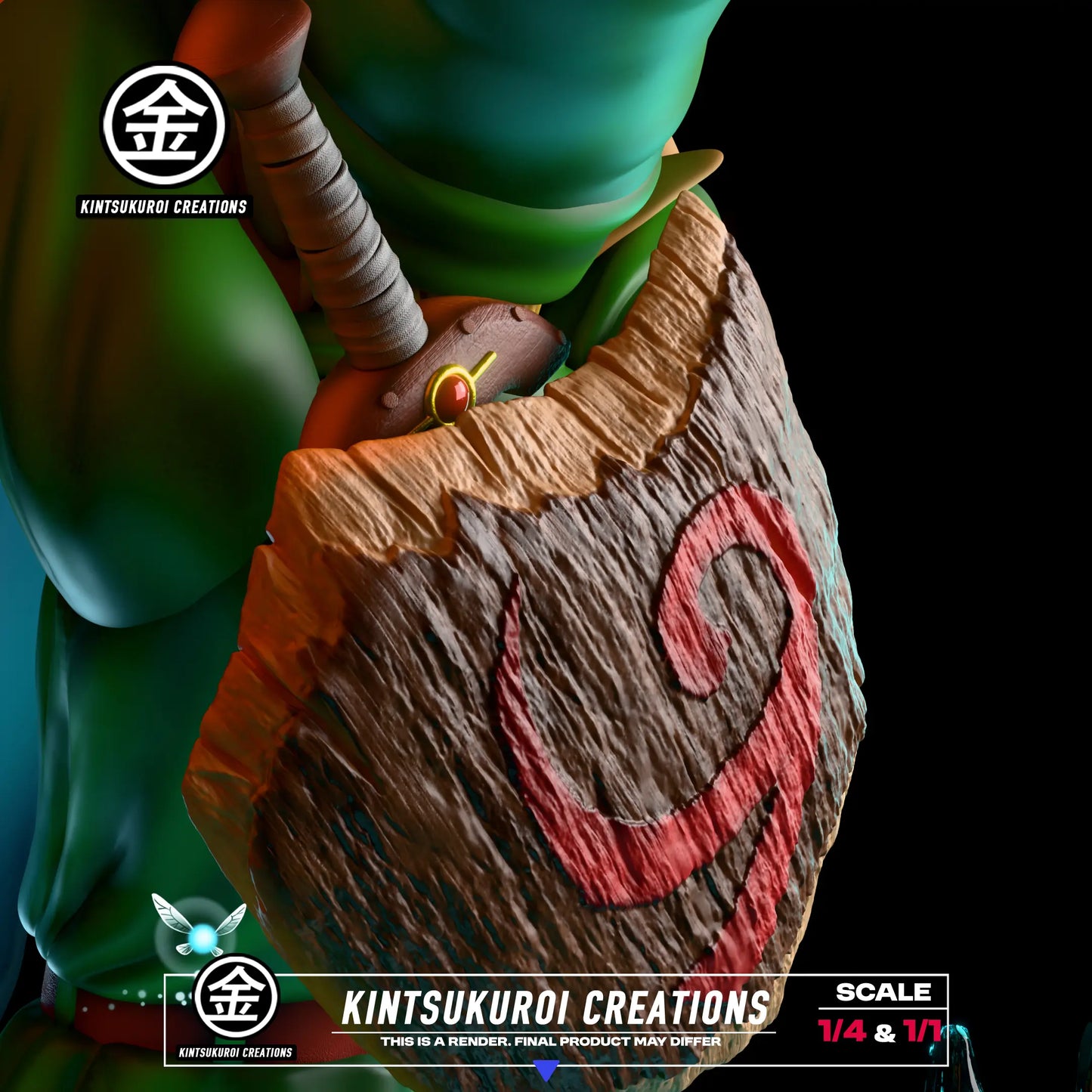 The Legend of Zelda Kintsukuroi Creations Studio Young Link Pulling Master Sword Resin Statue