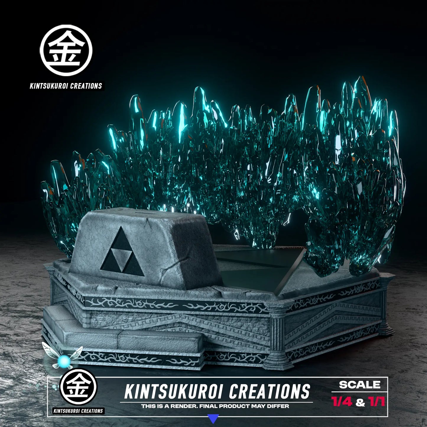 The Legend of Zelda Kintsukuroi Creations Studio Young Link Pulling Master Sword Resin Statue