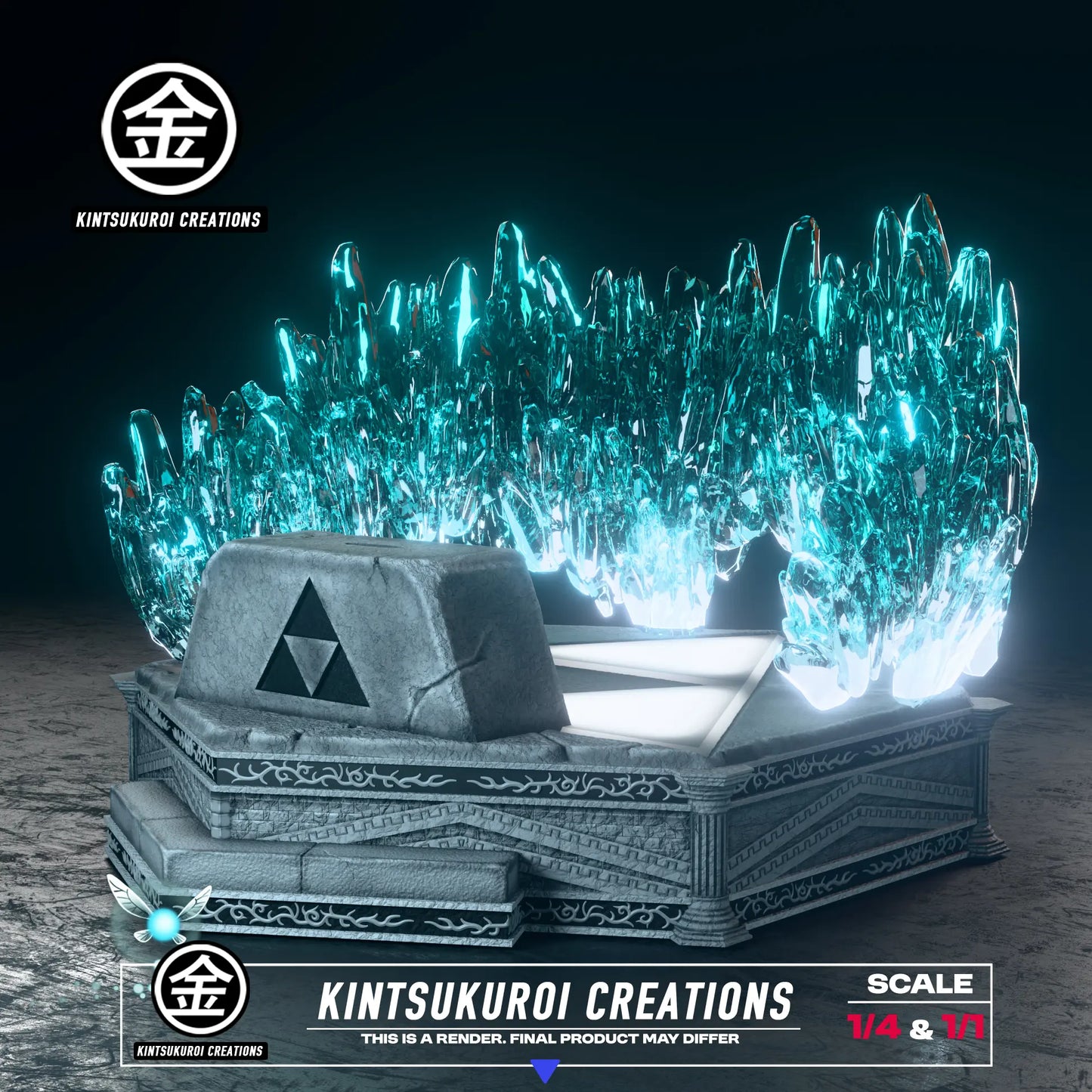 The Legend of Zelda Kintsukuroi Creations Studio Young Link Pulling Master Sword Resin Statue