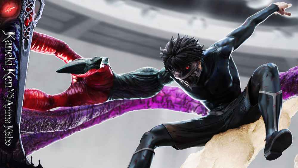 Tokyo Ghoul Black Goat Studio Kaneki Ken Vs Arima Kisho Resin Statue