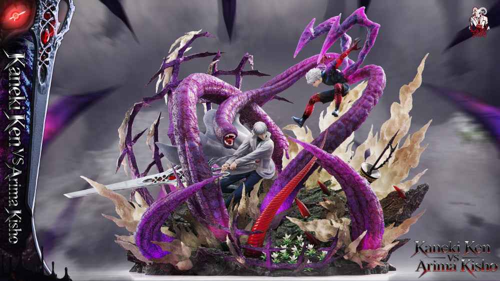 Tokyo Ghoul Black Goat Studio Kaneki Ken Vs Arima Kisho Resin Statue