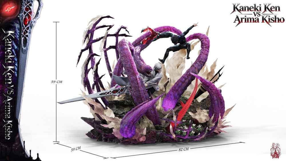 Tokyo Ghoul Black Goat Studio Kaneki Ken Vs Arima Kisho Resin Statue