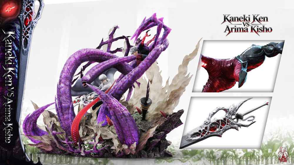 Tokyo Ghoul Black Goat Studio Kaneki Ken Vs Arima Kisho Resin Statue