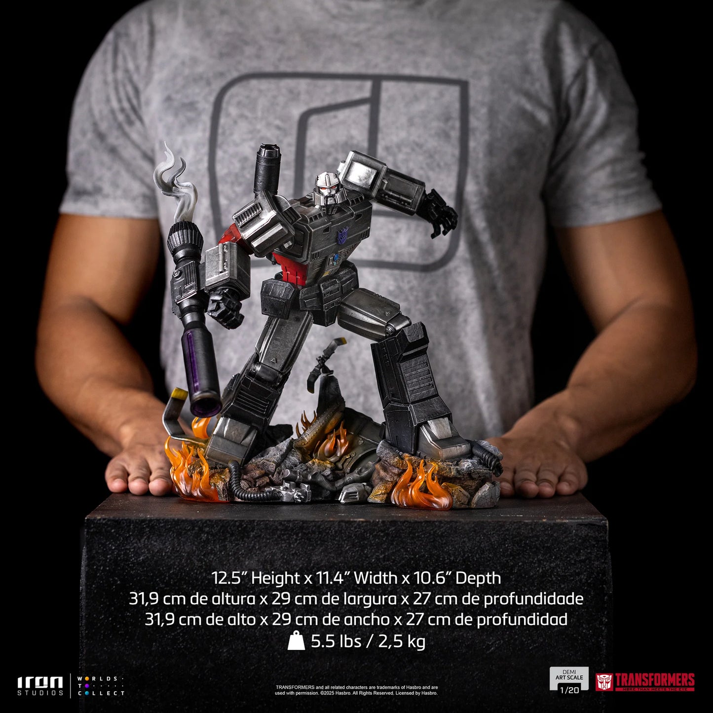 Transformers Iron Studios Megatron Demi Scale HASBR129325-20 1/20 Licensed Resin Statue