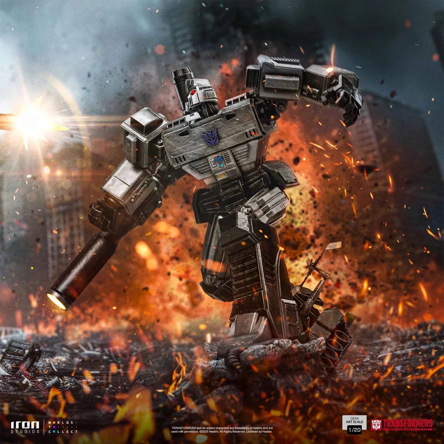 Transformers Iron Studios Megatron Demi Scale HASBR129325-20 1/20 Licensed Resin Statue