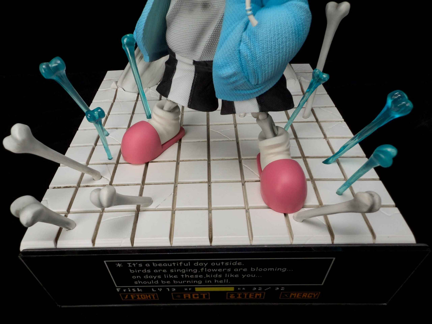Undertale Game Player Studio Cross! Sans SANS-GB Gun Version Resin Statue