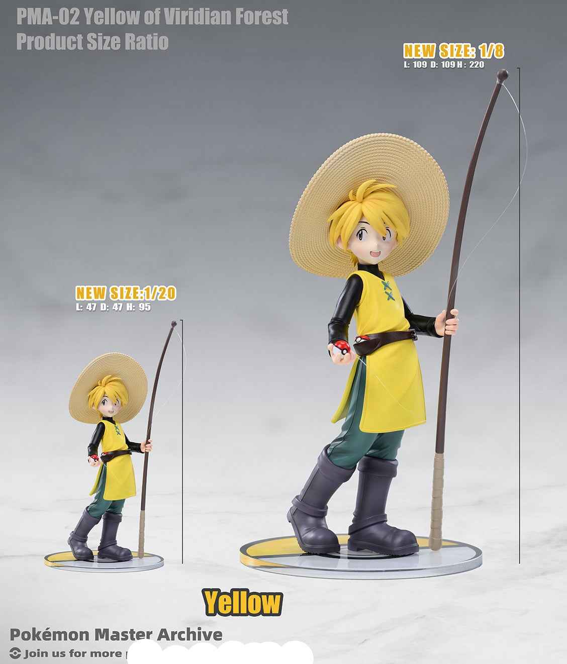 Pokémon ~ V3 "V Three" Fanart Studio ~ Yellow "The Healer" Animation Special Trainer ~ Statue - Santoryu Resins Collectors
