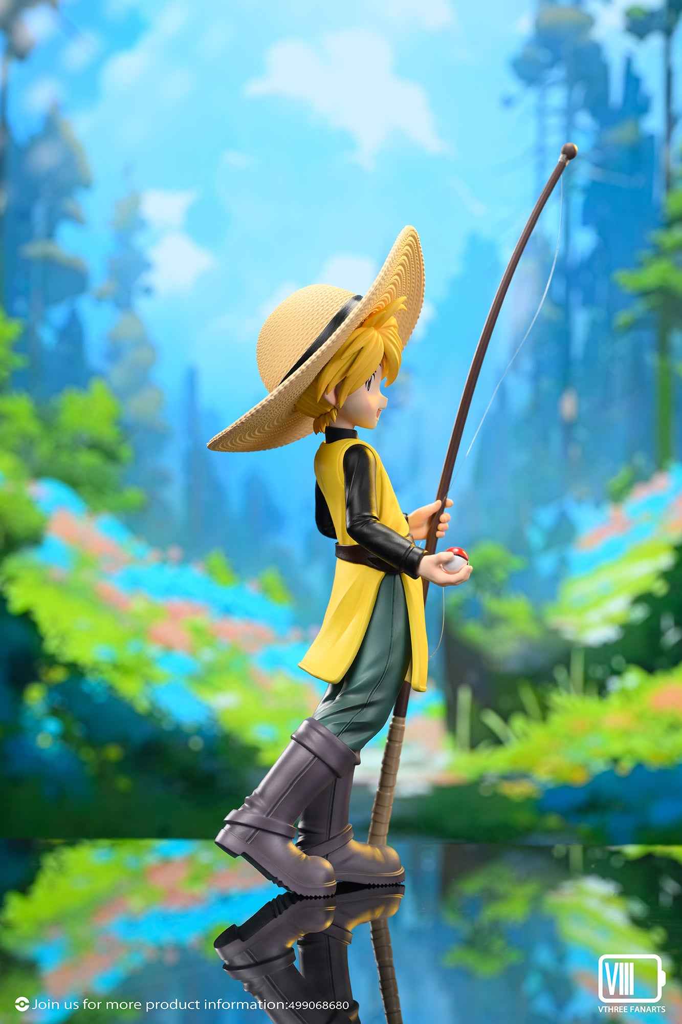Pokémon ~ V3 "V Three" Fanart Studio ~ Yellow "The Healer" Animation Special Trainer ~ Statue - Santoryu Resins Collectors