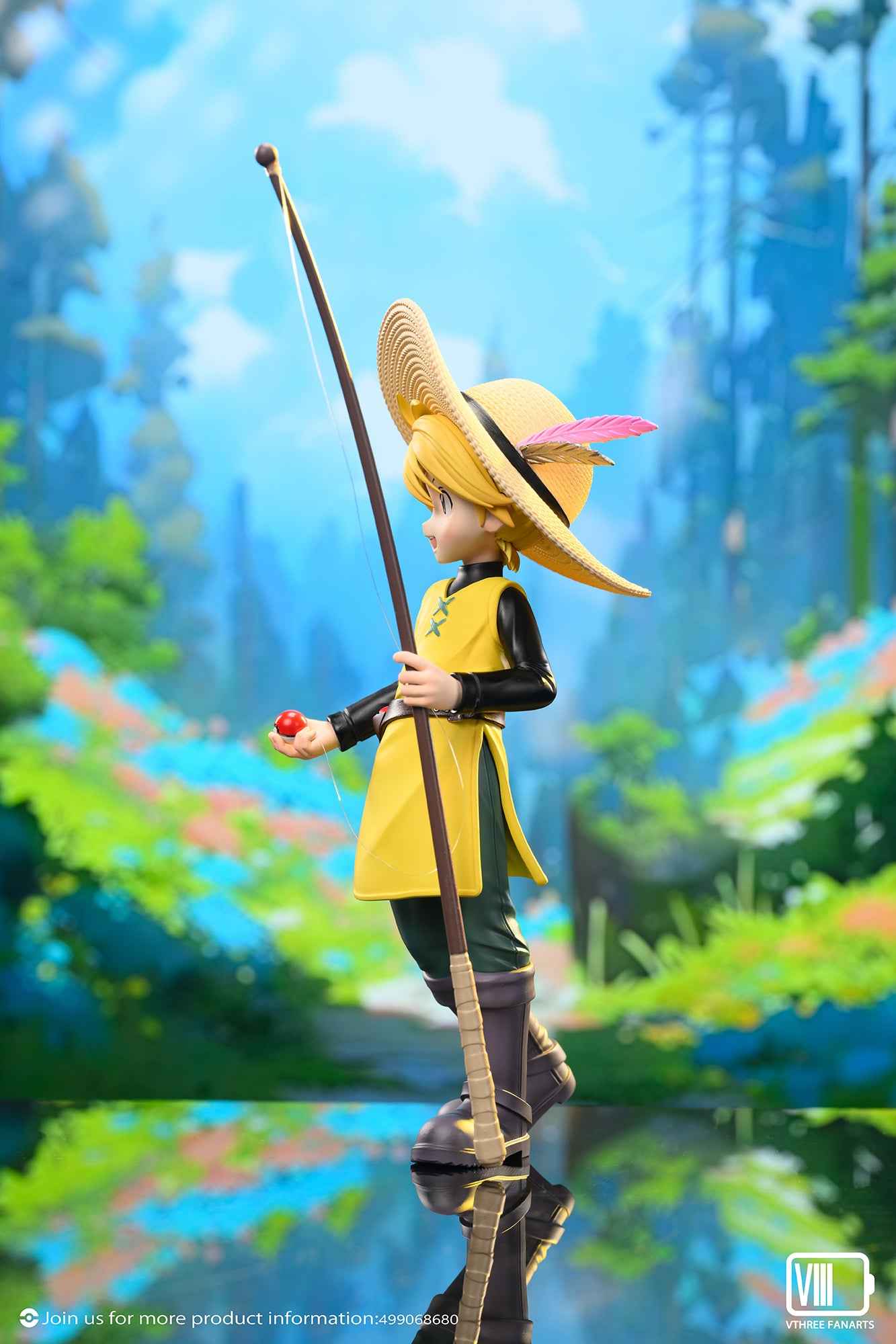 Pokémon ~ V3 "V Three" Fanart Studio ~ Yellow "The Healer" Animation Special Trainer ~ Statue - Santoryu Resins Collectors