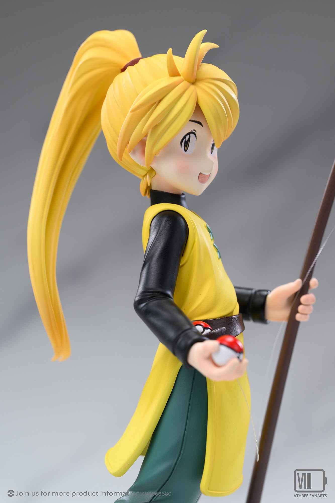 Pokémon ~ V3 "V Three" Fanart Studio ~ Yellow "The Healer" Animation Special Trainer ~ Statue - Santoryu Resins Collectors