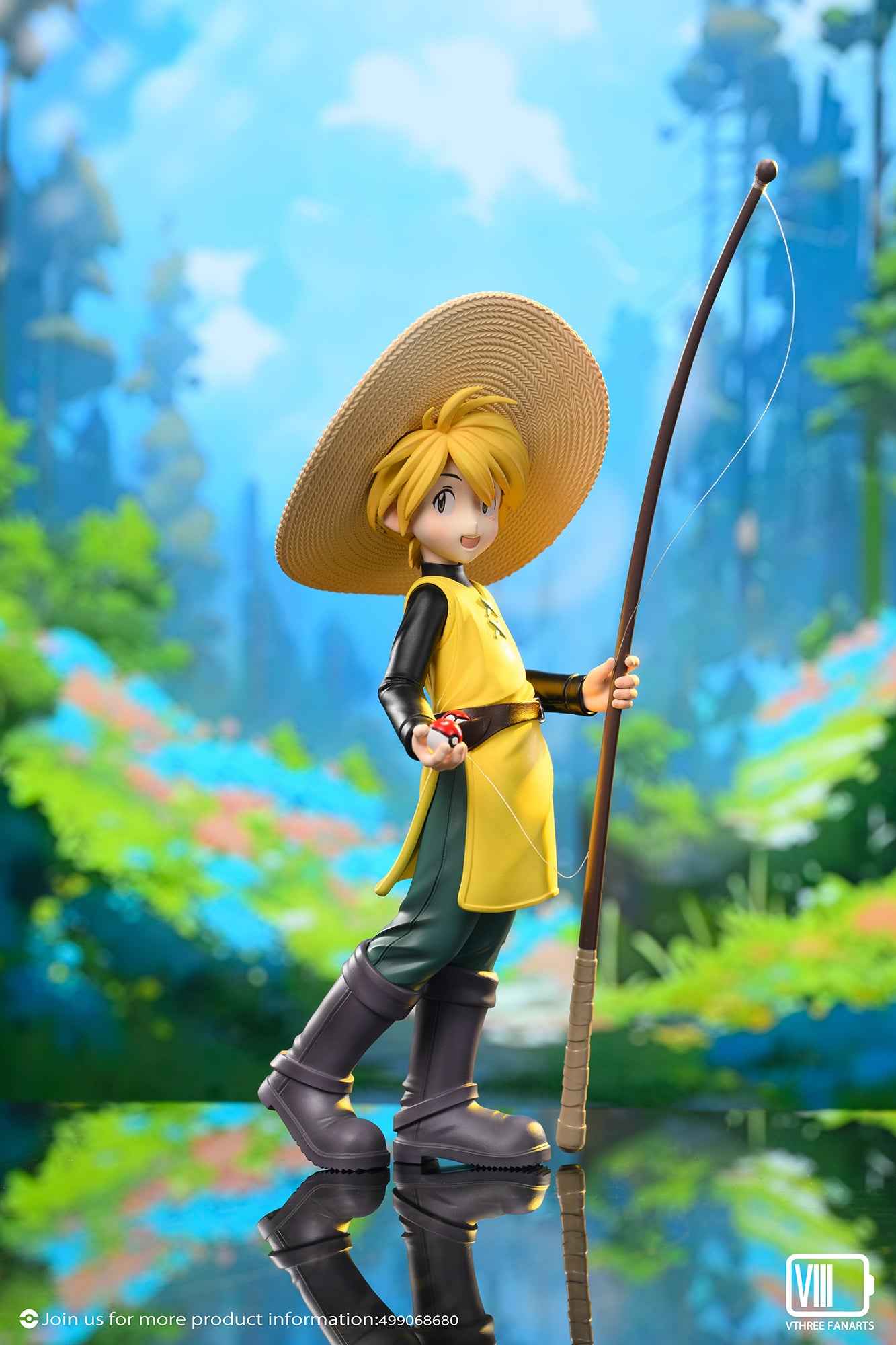 Pokémon ~ V3 "V Three" Fanart Studio ~ Yellow "The Healer" Animation Special Trainer ~ Statue - Santoryu Resins Collectors