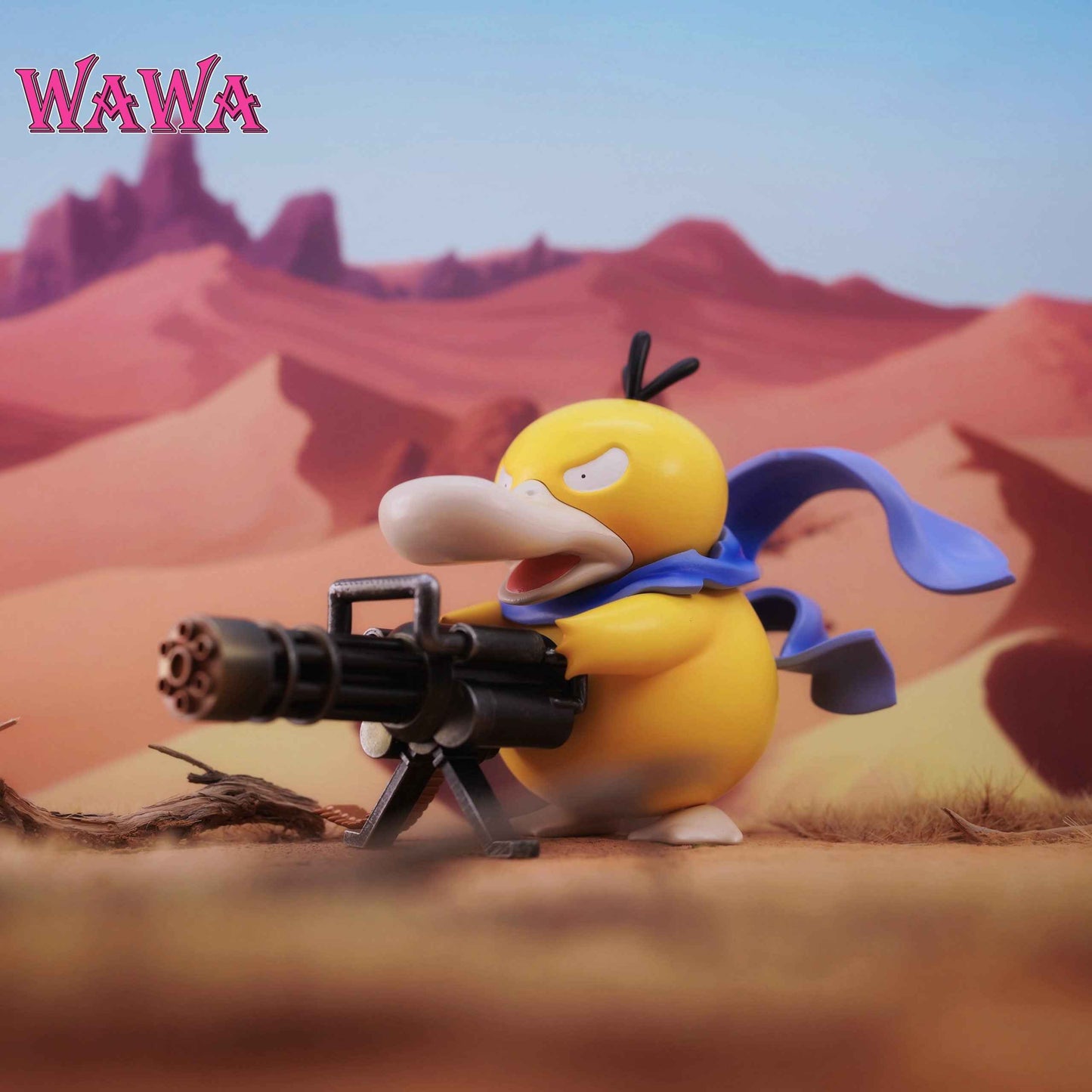 Pokémon ~ WAWA Studio ~ Psyduck Gatling Gun ~ Resin Statue - Santoryu Resins Collectors