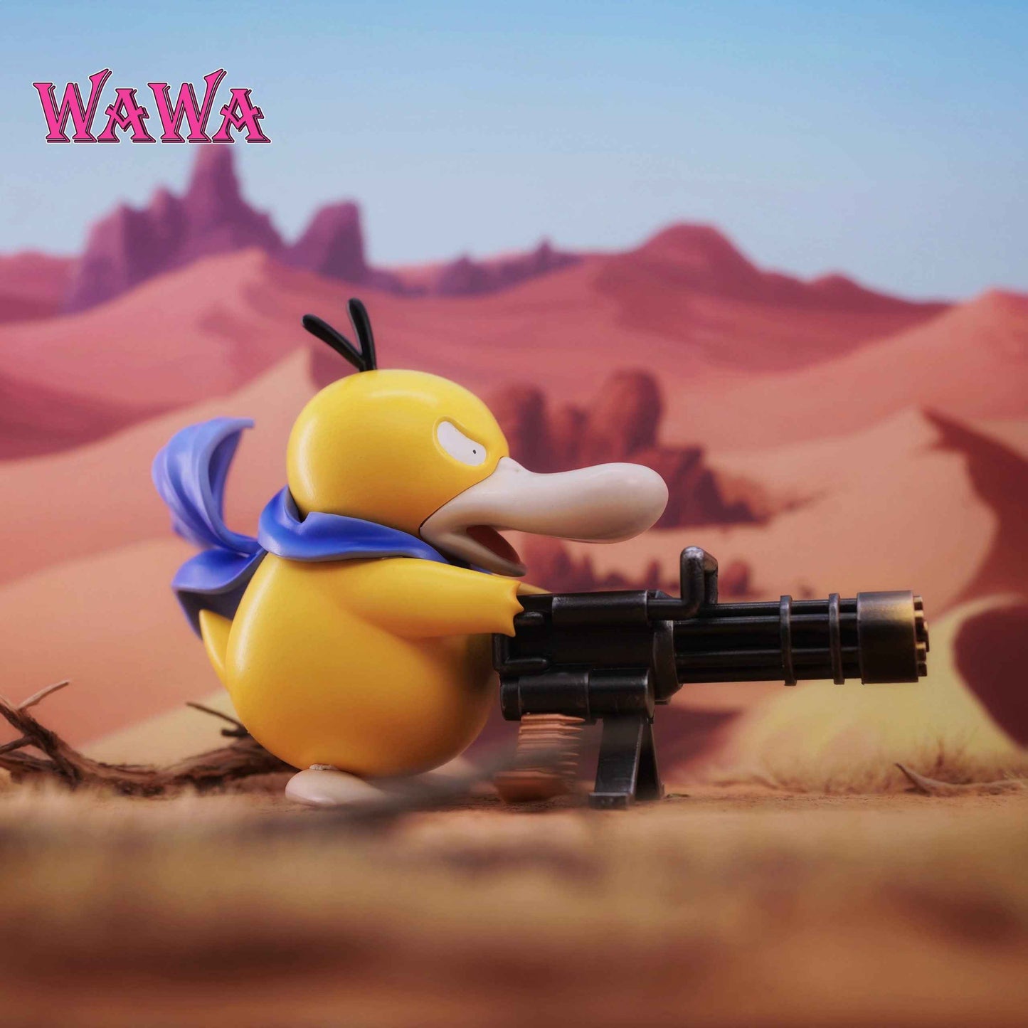 Pokémon ~ WAWA Studio ~ Psyduck Gatling Gun ~ Resin Statue - Santoryu Resins Collectors