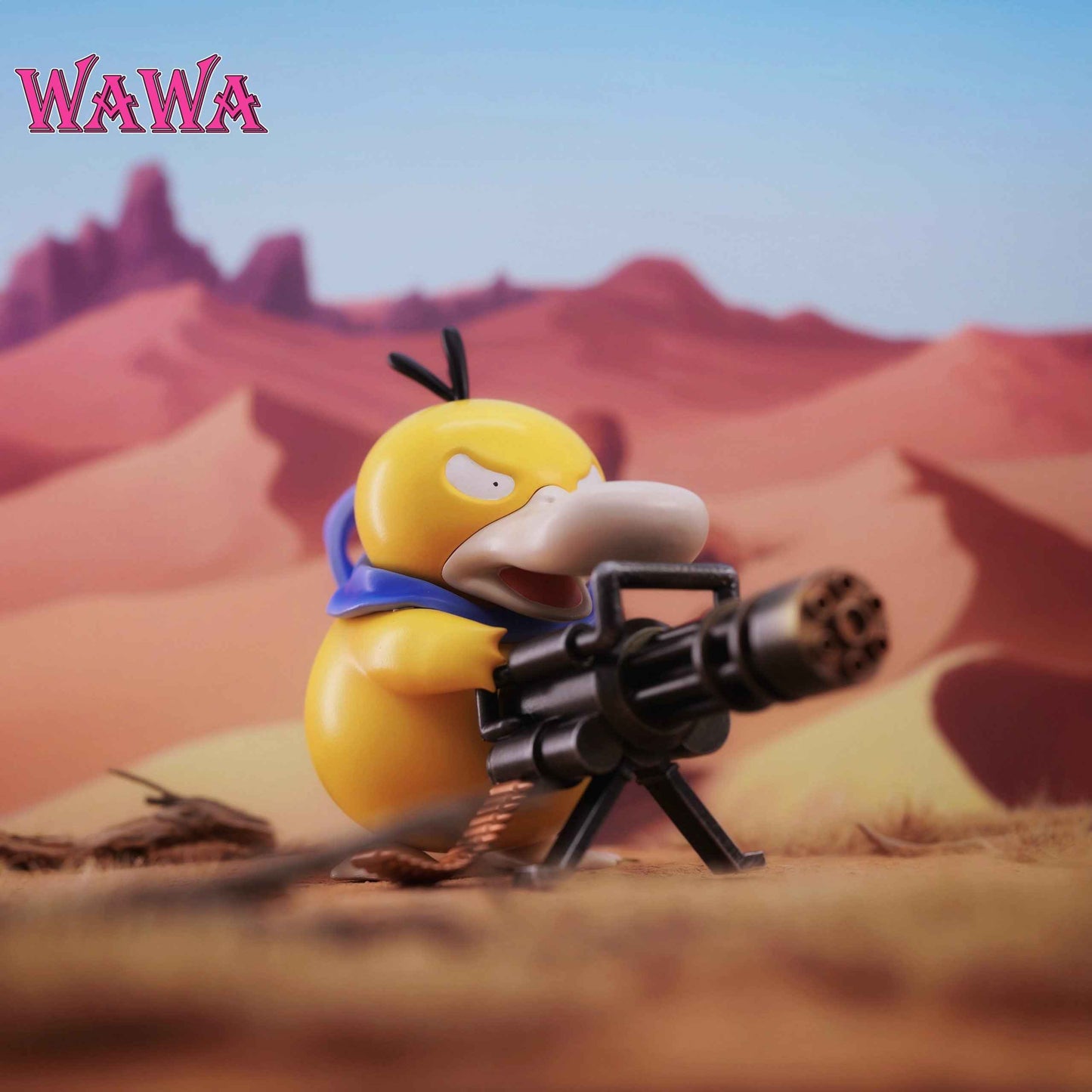 Pokémon ~ WAWA Studio ~ Psyduck Gatling Gun ~ Resin Statue - Santoryu Resins Collectors