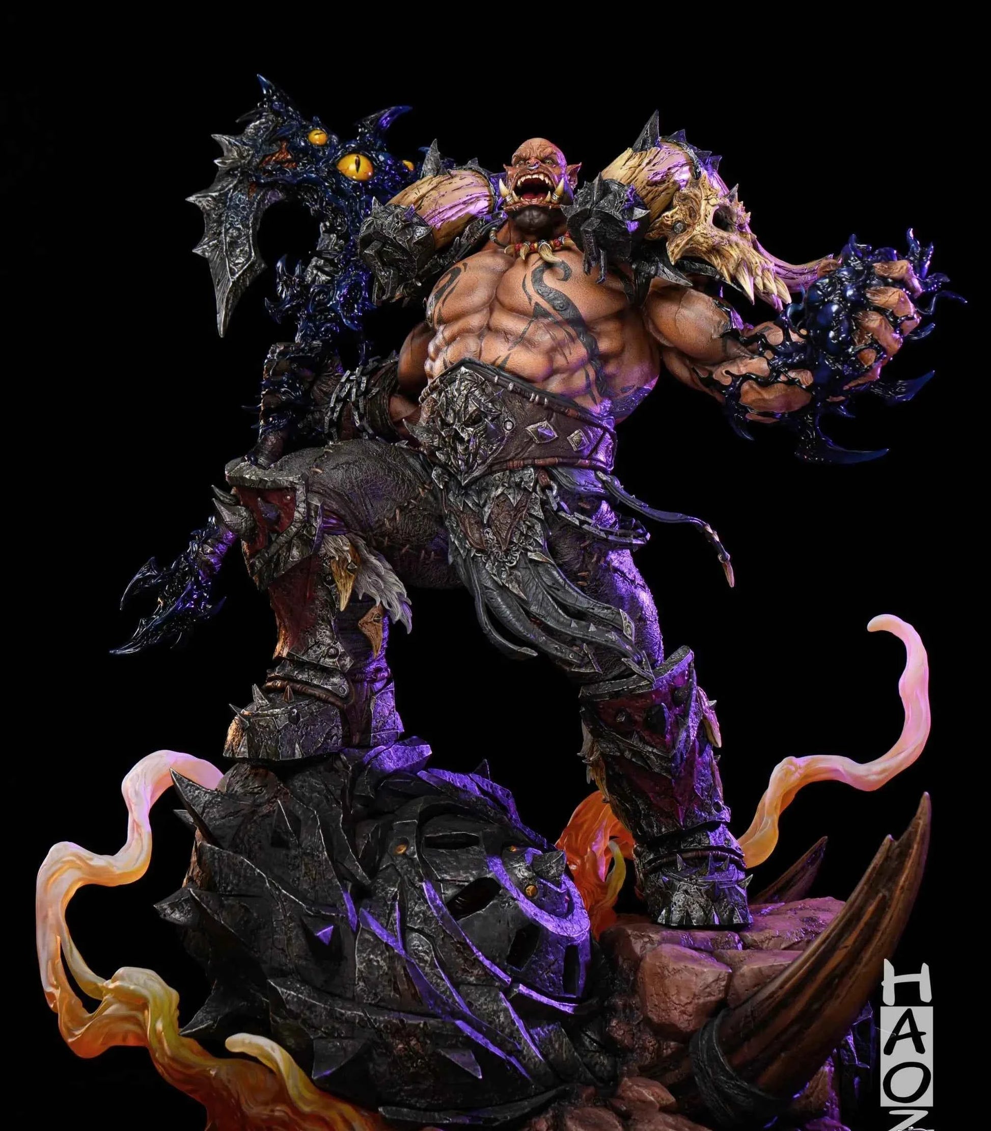 World of Warcraft HAOZI Studio Garrosh Hellscream Resin Statue