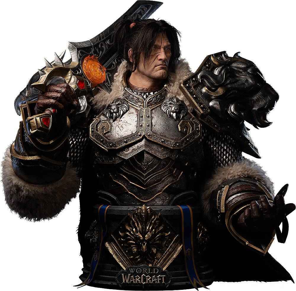 World of Warcraft Infinity Studio & Blizzard Entertainment Varian Wrynn Bust Licensed Resin Statue