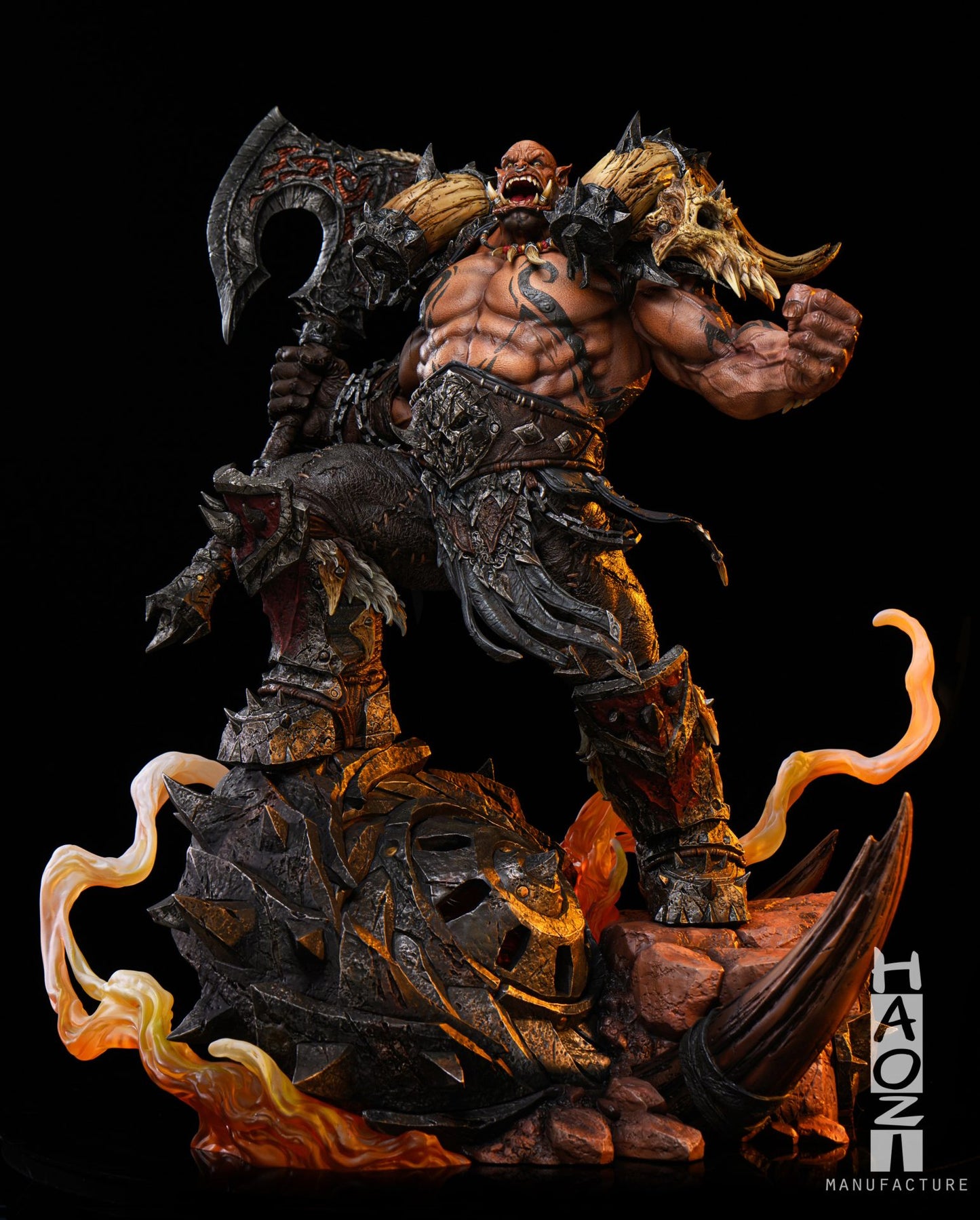 World of Warcraft HAOZI Studio Garrosh Hellscream Resin Statue