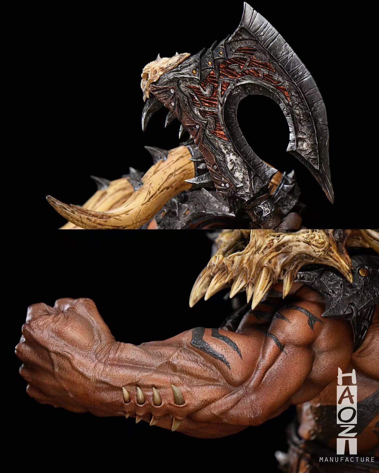World of Warcraft HAOZI Studio Garrosh Hellscream Resin Statue