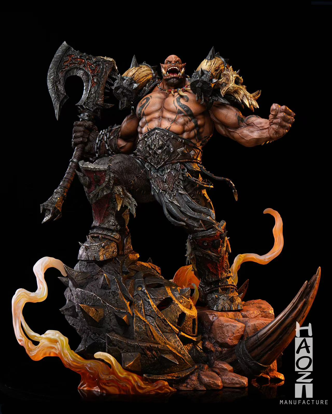 World of Warcraft HAOZI Studio Garrosh Hellscream Resin Statue