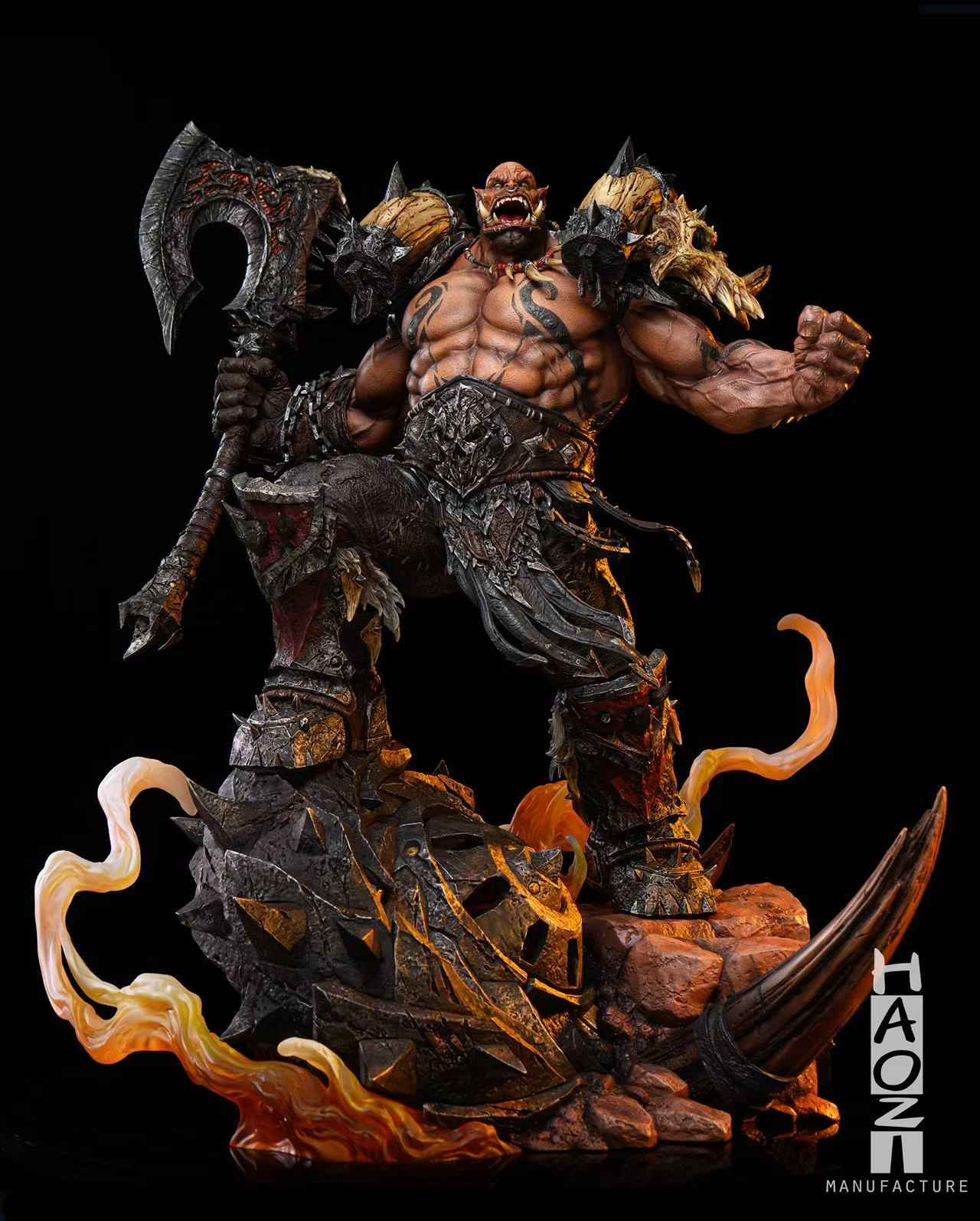 World of Warcraft HAOZI Studio Garrosh Hellscream Resin Statue