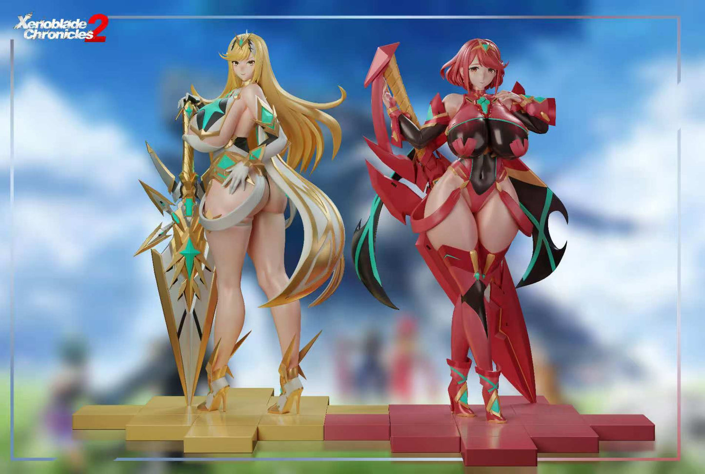 Xenoblade Chronicles BGA Studio Mythra & Pyra Resin Statue