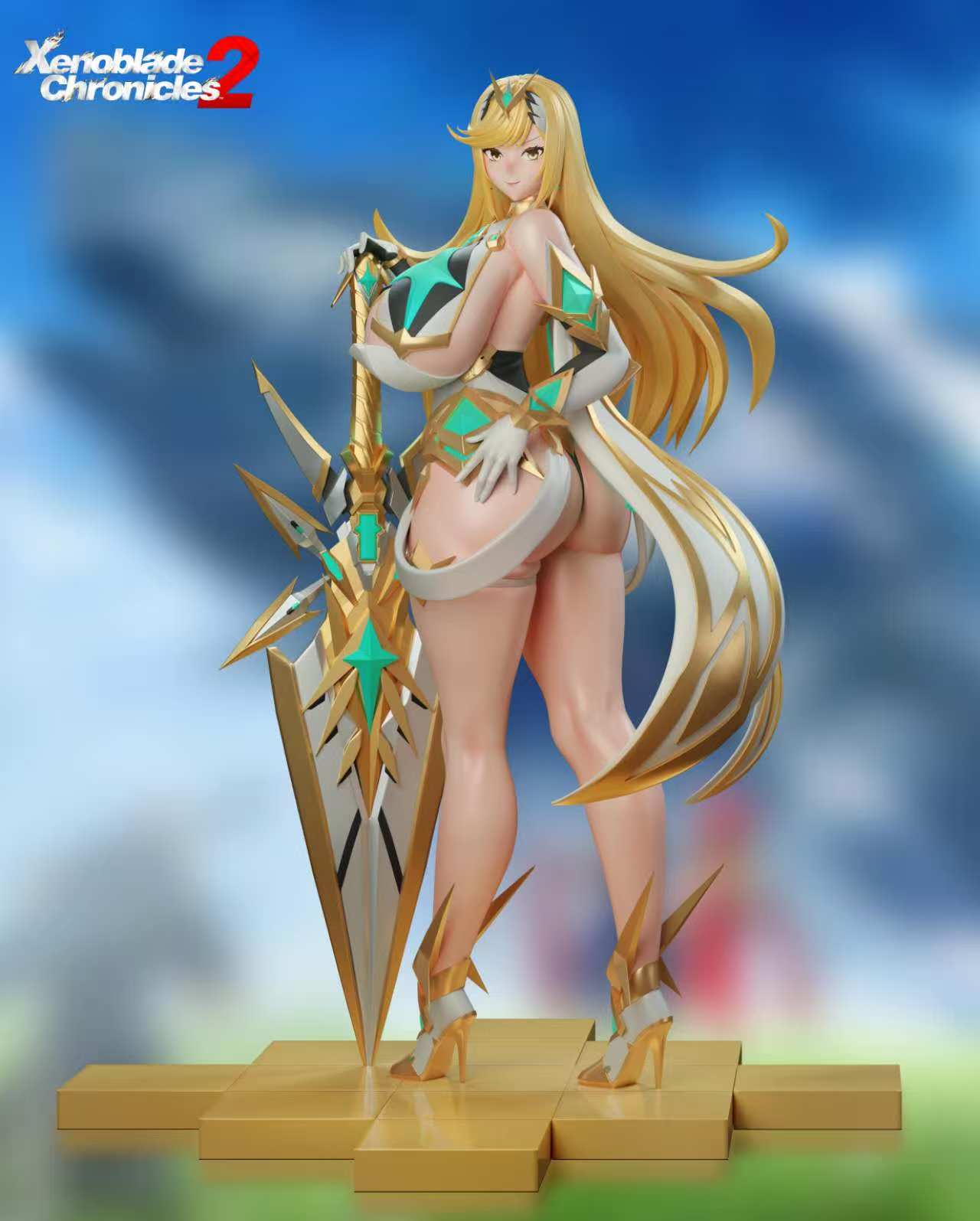 Xenoblade Chronicles BGA Studio Mythra & Pyra Resin Statue
