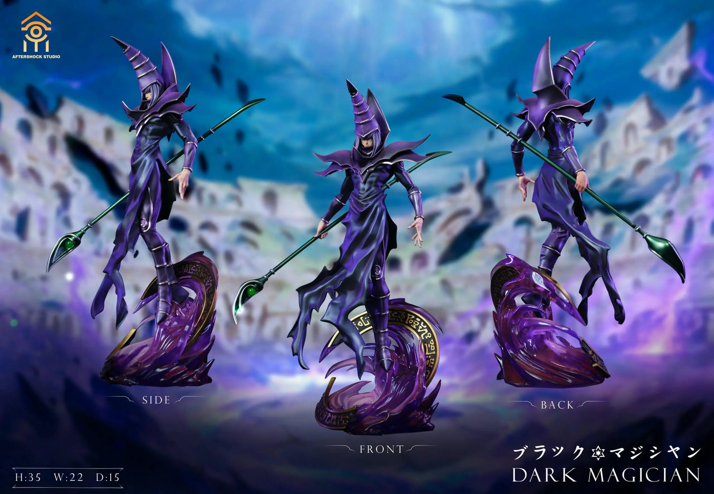Yu-Gi-Oh! Aftershock Studio Dark Magician Resin Statue