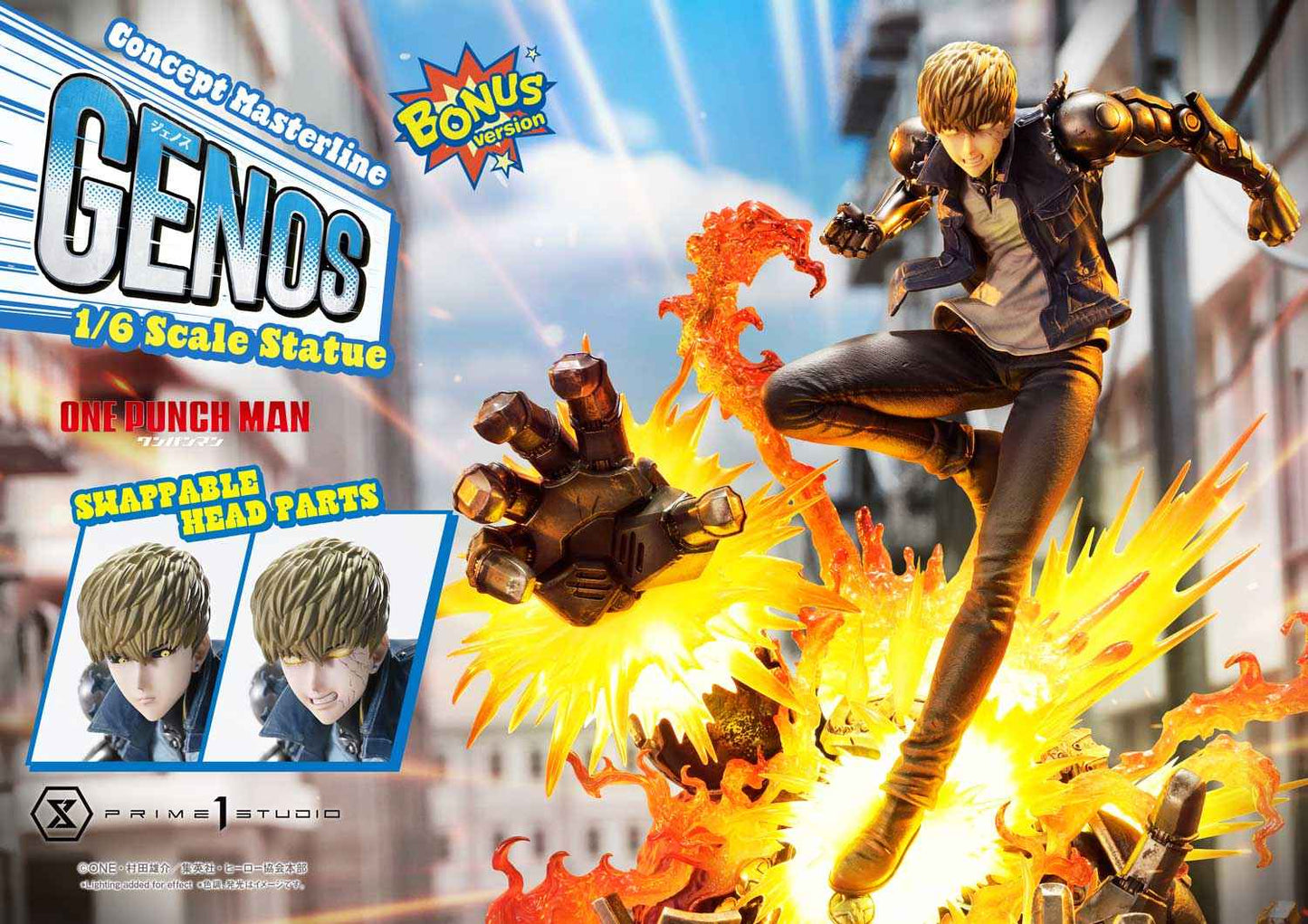 One-Punch Man ~ Prime 1 Studio ~ Genos CMOPM-01 CMOPM-01S ~ Licensed Resin Statue - Santoryu Resins Collectors