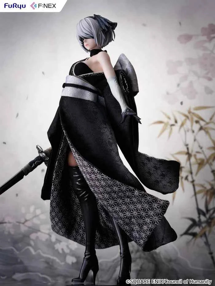 NieR:Automata ~ F:Nex & Yoshitoku Studio "Nihon Ningyou (FuRyu)" ~ YoRHa No. 2 Type B "2B" ~ Licensed PVC Figure - Santoryu Resins Collectors