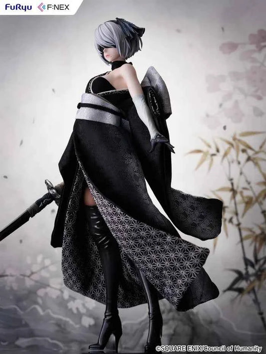 NieR:Automata ~ F:Nex & Yoshitoku Studio "Nihon Ningyou (FuRyu)" ~ YoRHa No. 2 Type B "2B" ~ Licensed PVC Figure - Santoryu Resins Collectors