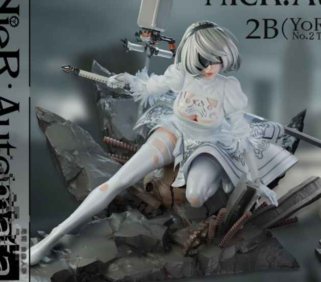 NieR:Automata ~ Crow Studio ~ YoRHa No. 2 Type B "2B" ~ +18 Resin Statue - Santoryu Resins Collectors