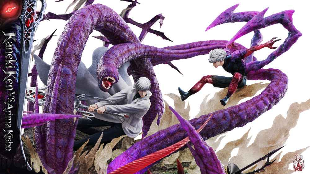 Tokyo Ghoul Black Goat Studio Kaneki Ken Vs Arima Kisho Resin Statue