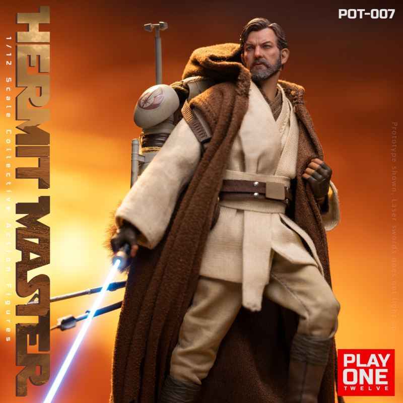 Star Wars ~ Play One Twelve Studio ~ Hermit Jedi Master Obi-Wan "Ben" Kenobi ~ Licensed Action Figure - Santoryu Resins Collectors