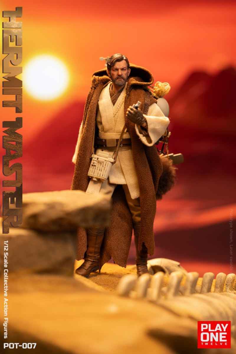 Star Wars ~ Play One Twelve Studio ~ Hermit Jedi Master Obi-Wan "Ben" Kenobi ~ Licensed Action Figure - Santoryu Resins Collectors
