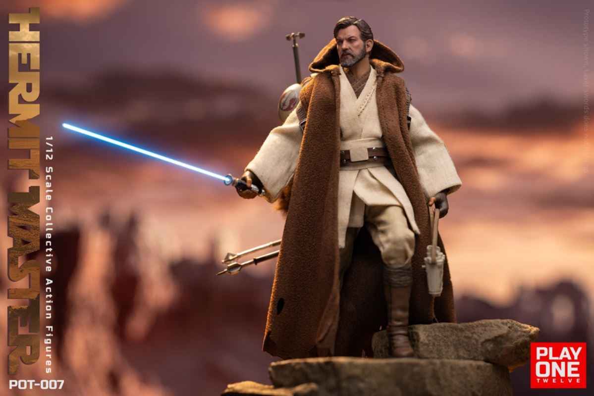 Star Wars ~ Play One Twelve Studio ~ Hermit Jedi Master Obi-Wan "Ben" Kenobi ~ Licensed Action Figure - Santoryu Resins Collectors