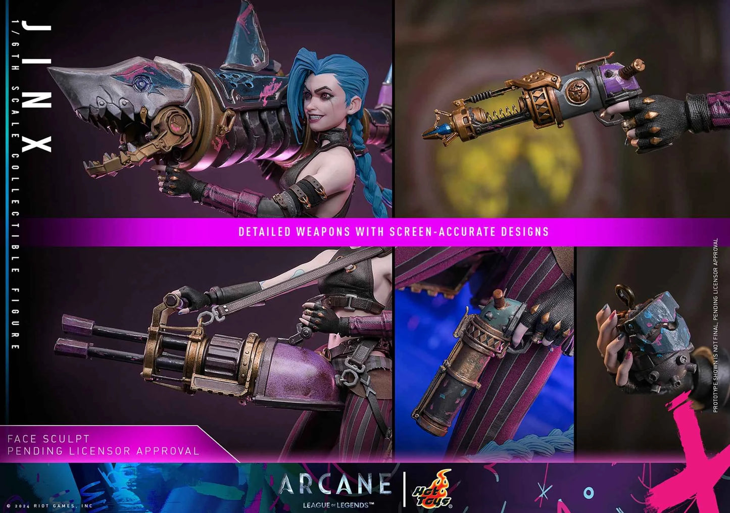 Arcane: League of Legends ~ Hot Toys ~ Jinx ~ Licensed Action Figure - Santoryu Resins Collectors