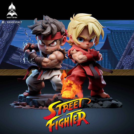 Street Fighter ~ Ninety Seven Studio ~ Ryu x Ken Chibi ~ Resin Statue - Santoryu Resins Collectors