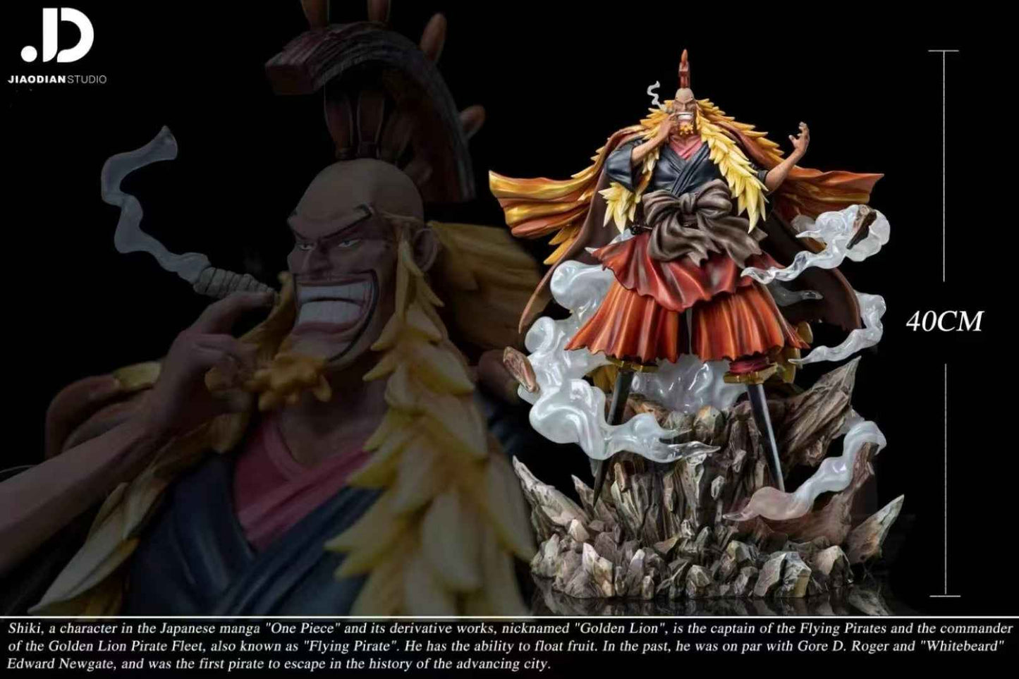 One Piece ~ Jiao Dian Studio ~ Shiki "The Golden Lion" ~ Resin Statue - Santoryu Resins Collectors
