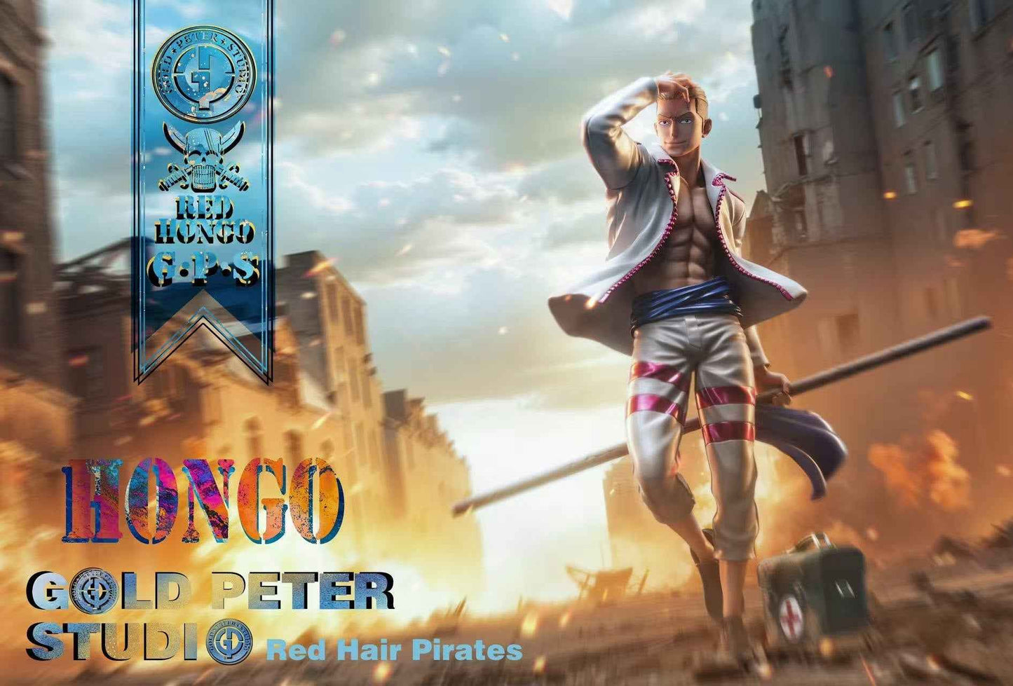 One Piece Gold Peter Studio "GPS" Hongo Resin Statue - Santoryu Resins Collectors